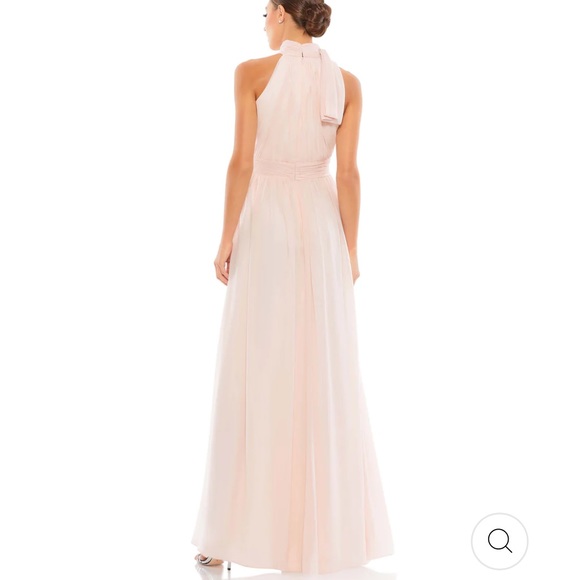 MAC DUGGAL SZ 10 HIGH NEXK CHIFFON GOWN. NWT color Blush pink - Picture 2 of 6